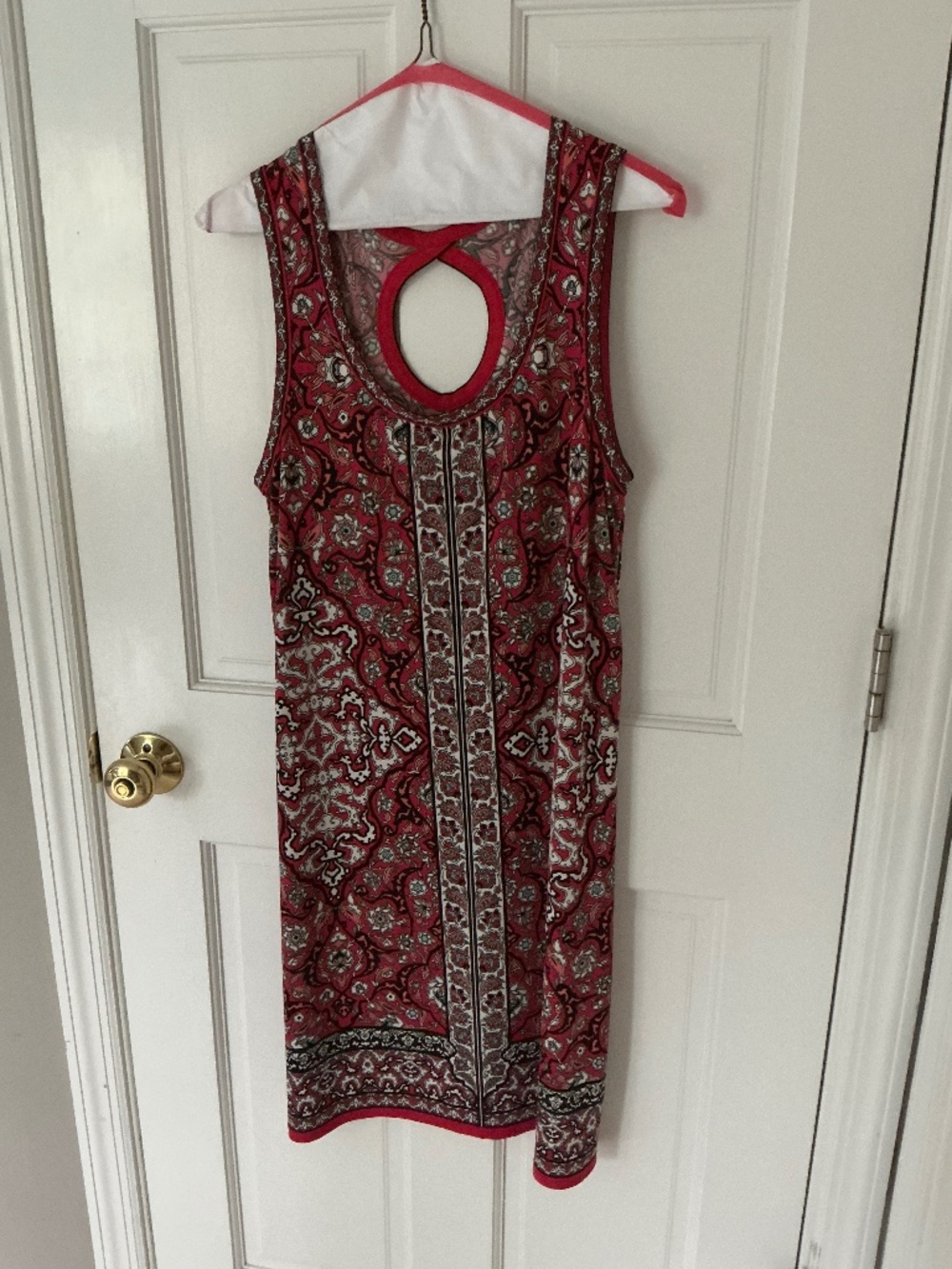 Stunning red multi key hole back cocktail dress size M